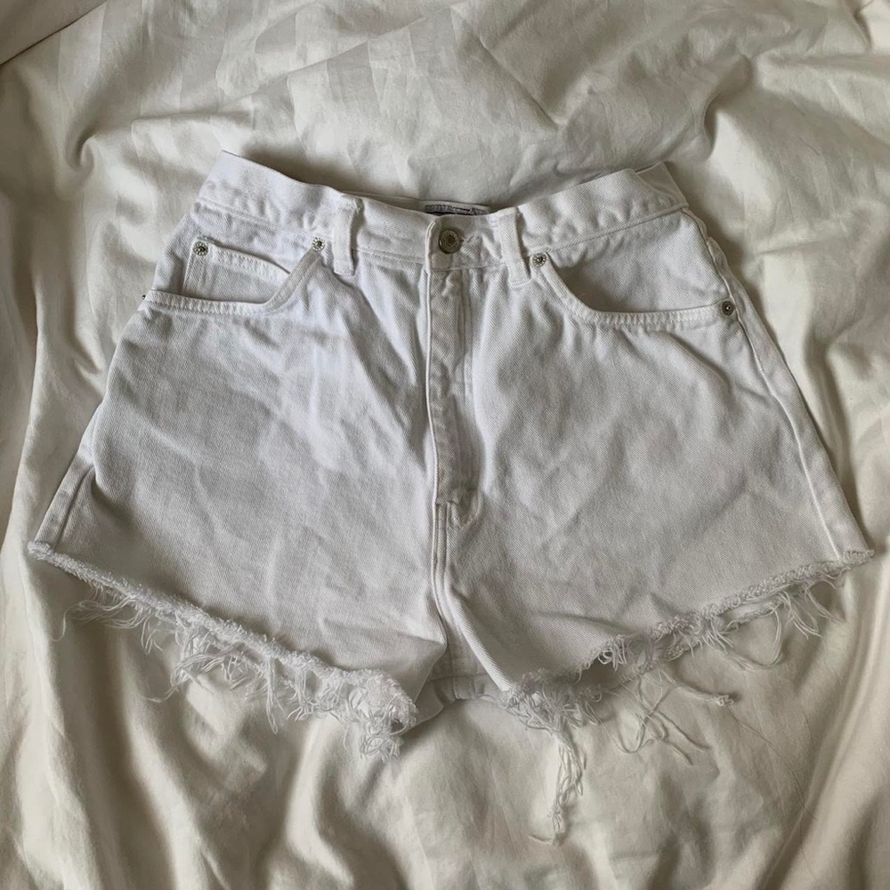 Vintage White Denim Shorts